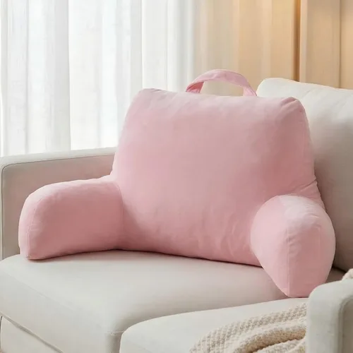 Vista 7 de NOONTIDE Almohada de lectura para adultos sentados en la cama: almohada de espalda extragrande de 32 pulgadas con rollo de cuello desmontable