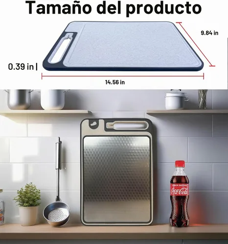 Vista 5 de Tabla de cortar de acero inoxidable - Tablas de cortar de acero inoxidable para cocina - Tablas de cortar de metal - Tabla de Cortar de Acero