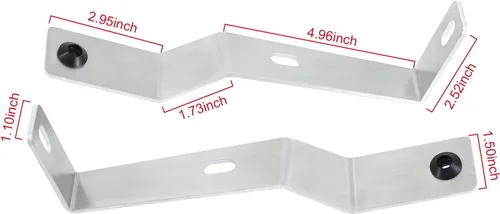 Vista 3 de Kit de abrazaderas de soporte de refuerzo del guardabarros trasero compatible con Yamaha Banshee 350 YFZ350 1987-2006