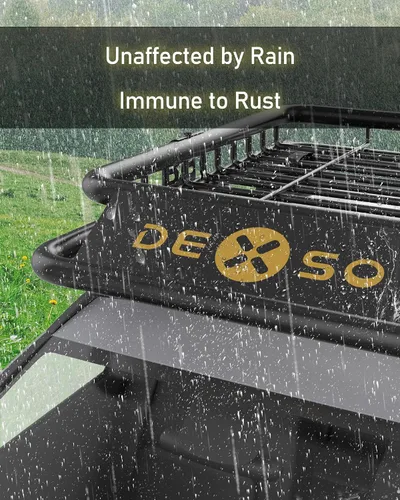 Vista 7 de DEXSO Cesta universal para portaequipajes de techo de 64 x 50 pulgadas, capacidad de 200 libras, con soporte de equipaje de extensión, resistente