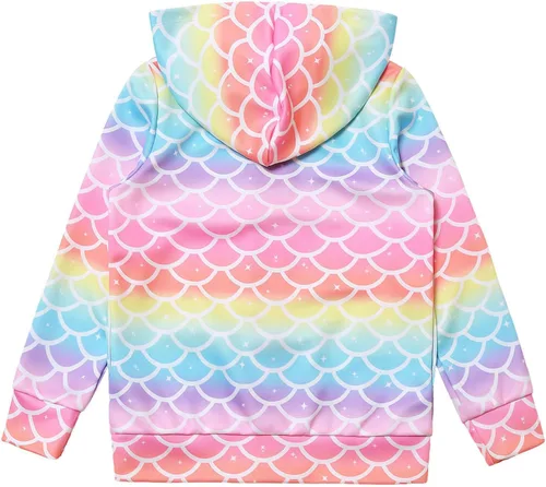 Vista 2 de Sudadera con capucha para niñas con cremallera y bolsillos
