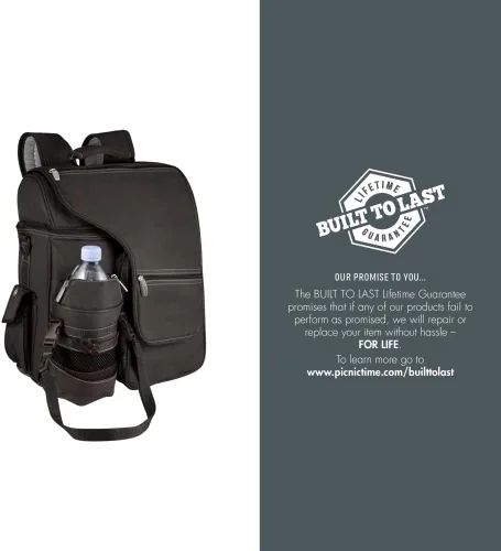 Vista 7 de NCAA Virginia Cavaliers Turismo Mochila hielera con portador de botella de agua - Mochila enfriadora suave - Bolsa enfriadora de viaje