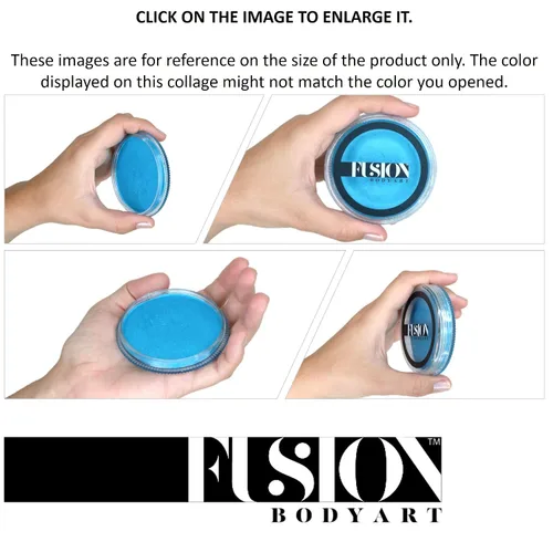 Vista 2 de Fusion Body Art Pintura facial profesional Prime Fresh Blue (1.26 onzas), suministros de pintura facial y corporal activada por agua, calidad