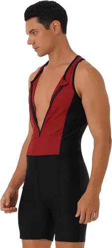 Vista 5 de Shinsto Traje de baño de una pieza para hombre con protección solar UPF 50+