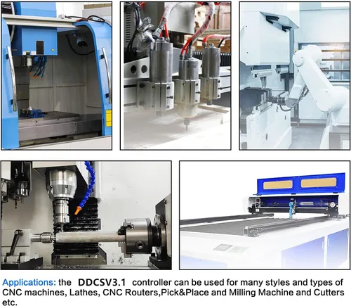Vista 9 de CNCTOPBAOS 4 Axis CNC Controller Offline Stand Alone PLC DDCSV3.3 w/MPG DC24V, 500KHz,VFD/Spindle/Stepper/Servo Motor Motion Control