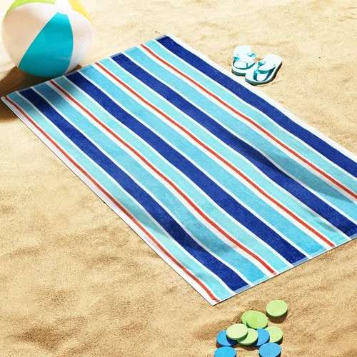 Vista 2 de Toallas de playa lujoso Collection Jacquard algodón Azul Océano
