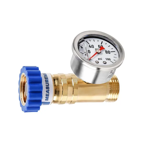 Vista 10 de MEASUREMAN Latón sin plomo, regulador de presión de agua, 2 piezas, reductor de presión para cámper, remolque, RV, jardín, sistema de plomería