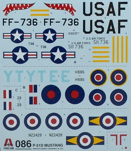 Vista 2 de Italeri 1/72 F-51d Mustang # 086