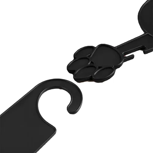 Vista 3 de Perchero de plástico rosa para perros y cachorros para mascotas (L, negro)