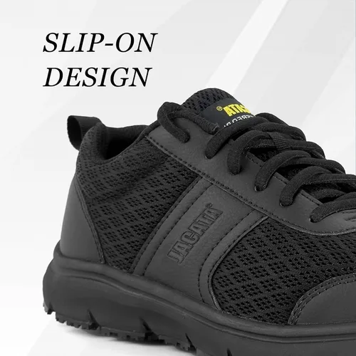 Vista 3 de Zapatos de trabajo para hombresmujeres, para servicio de alimentos, unisex, antideslizantes, transpirables, ligeros, para cocinero, caminar
