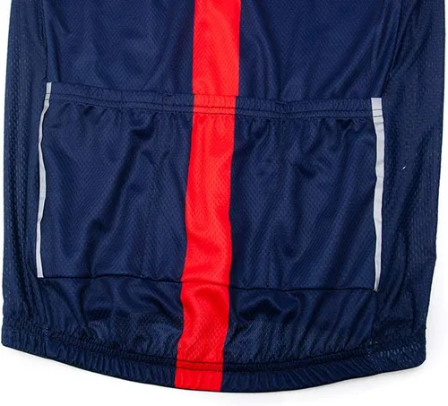 Vista 6 de Conjunto de ropa de ciclismo para hombre, manga larga, jersey de ciclismo con cremallera, bolsillo, traje de bicicleta, pantalones con babero de gel
