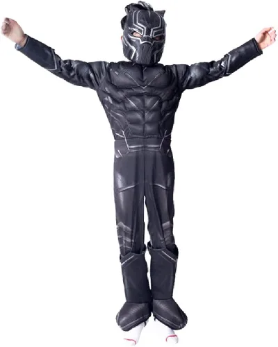 Vista 3 de Ropa de pantera negra para niños, disfraces de fiesta de Halloween