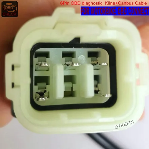 Vista 4 de OBD 6 Pin Cable RC Moto Kline y CAN-Bus OBD2 Adaptador