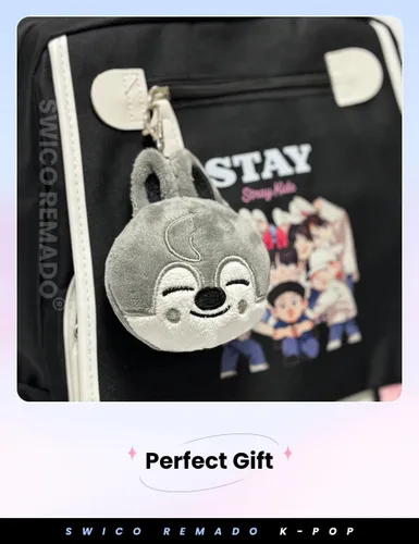 Vista 5 de Kpop - Llavero de dibujos animados lindo llavero de coche colgante de mujer bolso cartera colgantes Stray SKZ Kids