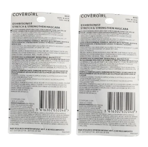 Vista 3 de CoverGirl Exhibitionist Stretch & Strengthen Mascara, Muy Negro 800