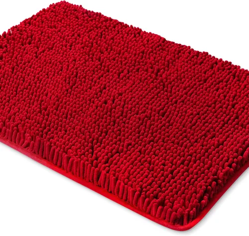 Vista 76 de Yeaban Alfombra de pasillo de baño de 24 x 72 pulgadas, antideslizante, alfombra de baño larga de felpilla gruesa, absorbente y lavable, alfombra
