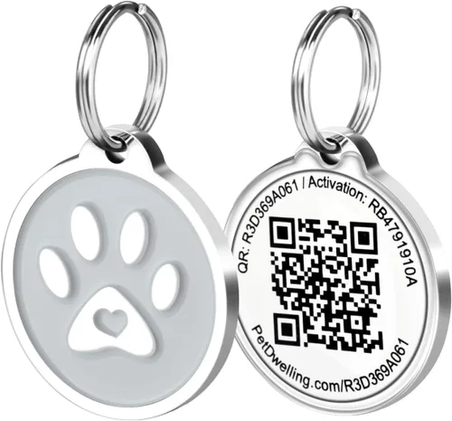 Vista 17 de Etiqueta de identificación para mascotas con código QR de Pet Dwelling – Etiquetas inteligentes para perros y gatos para la seguridad de las pata