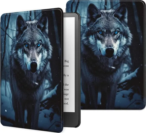Vista 27 de Funda para Kindle básico de 6 pulgadas (11.ª generación), múltiples ángulos, piel sintética, delgada, con función de encendido y apagado automático