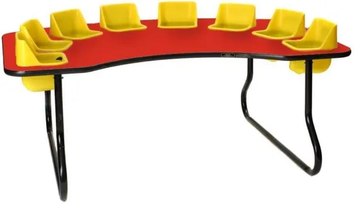 Vista 12 de Mesa de 8 asientos para niños pequeños, 27 pulgadas de alto