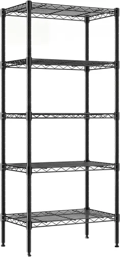 Vista 13 de DUMOS Estantes de almacenamiento de alambre de metal de 3 niveles, estante de almacenamiento ajustable de pie, organizadores de estantería de acero