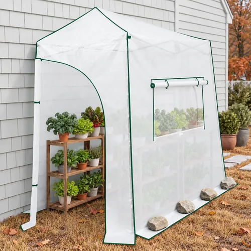 Vista 27 de EAGLE PEAK - Invernadero hexagonal desplegable de 6.6 x 6.6 pies, portátil, para plantas de jardín, para interiores y exteriores, para todo