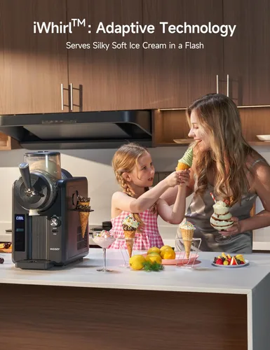 Vista 10 de HiCOZY Máquina de Granizados F3 y Máquina de Helados Suaves, Sin Necesidad de Hielo, Autolimpiante, 5 Configuraciones Preestablecidas para Helados