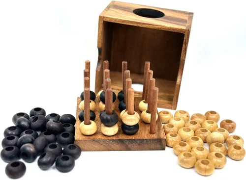 Vista 8 de Winshare Puzzles and Games Juego de estrategia de madera 3D Cuatro en una fila