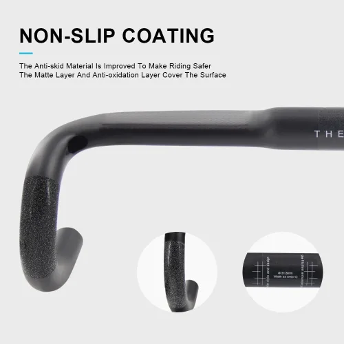 Vista 6 de Manillares de carbono para bicicleta de carretera Alfa Pasca Aero Bars para manillar de bicicleta de carretera, manillares de mango de caída