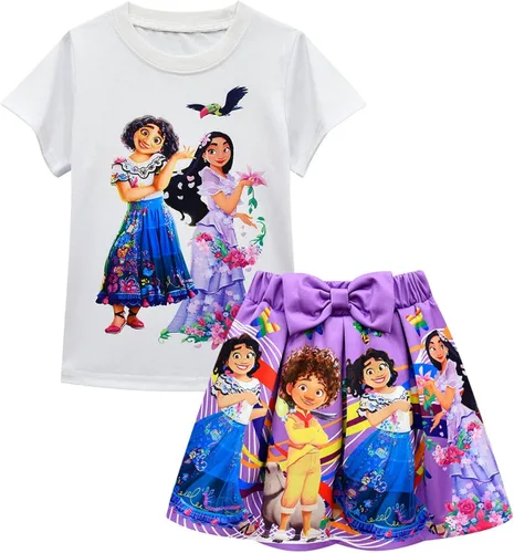 Vista 2 de snow flying Disfraz de Isabela lindo vestido Mirabel para niñas cosplay con 3 piezas