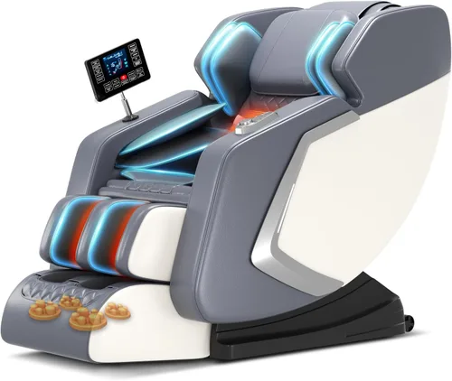 Vista 7 de Silla de masaje de cuerpo completo de gravedad cero 2026, 8 rodillos shiatsu fijos, calentamiento de cintura, compresión de aire y rodillos de pie