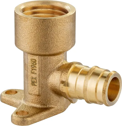 Vista 2 de Paquete de 10 accesorios de latón de expansión EFIELD Pex A de 1/2 x 1/2 pulgadas, codo de oreja NPT hembra solo para conexión de tubería Pex-A