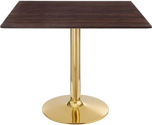 Vista 8 de Modway EEI-4746-GLD-BLK Verne - Mesa de comedor de mármol artificial de 28 pulgadas, color negro dorado