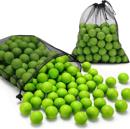 Vista 14 de 200 pelotas de espuma para práctica de golf, bolas de entrenamiento de vuelo limitadas, suaves para columpio al aire libre, entrenamiento