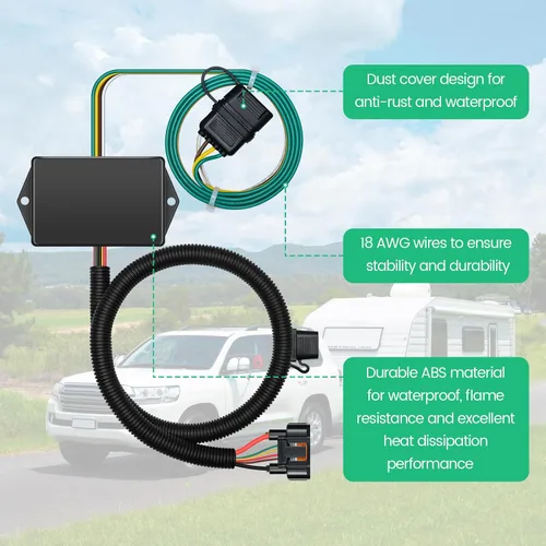 Vista 4 de briidea Kit de arnés de cableado personalizado para remolque 4 pines 56420 Compatible con Hyundai Santa Fe 2019-2023, Palisade 2020-2022, Cruz