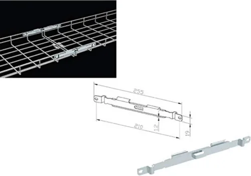 Vista 39 de Kable Kontrol Soporte de piso lateral de 2 pulgadas – Soporte de bandeja de cable de malla de alambre – Bandeja de malla de alambre Cesta de cables