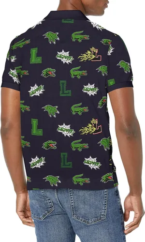 Vista 2 de Lacoste Polo con estampado de cocodrilo de ajuste regular para hombre
