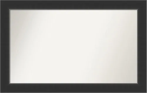 Vista 231 de Amanti Art Espejo personalizado, espejo de baño negro Astor, espejo de pared o espejo de tocador de baño sobre el fregadero (25 x 25 pulgadas)
