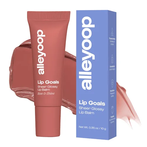 Vista 9 de Alleyoop Lip Goals Bálsamo Labial Brillante – Hidratante labial tintado para mujeres – Bálsamo labial vegano para labios agrietados, bálsamo