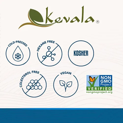 Vista 5 de Kevala Aceite de almendras dulces - 1/2 gal, 64 oz, aceite prensado en frío con vitamina E