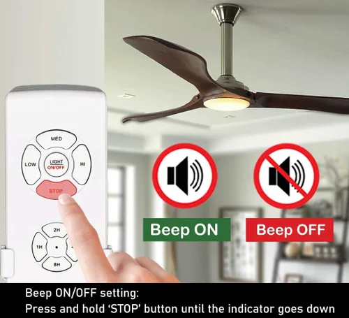 Vista 5 de Kit de control remoto universal para ventilador de techo - Control remoto inalámbrico mini 3 en 1 con control de velocidad, interruptor de luz