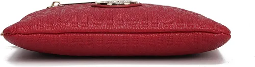 Vista 6 de MKF bolsa cruzada 2 en 1 para mujer, monedero de pulsera, pequeña bolsa de cuero sintético para mujer, correa ajustable, negro, S