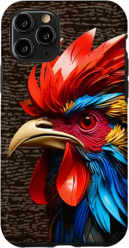 Vista 28 de Funda para teléfono iPhone XR Gallo Gallo de granja Animal Art Rooster