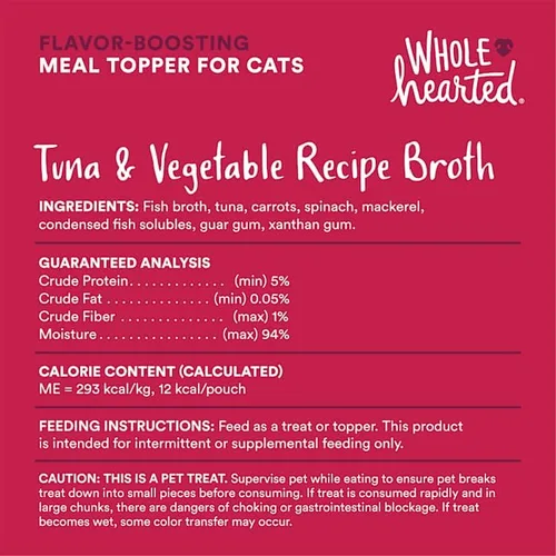 Vista 4 de WholeHearted by Petco - Caldos húmedos para comida para gatos que aumentan el sabor, paquete variado, 1.4 onzas, 12