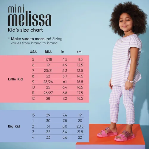 Vista 4 de mini melissa Ultragirl Collection Mary Jane - Zapatos planos para niños pequeños y bebés, cómodos y lindos zapatos planos de gelatina con parte