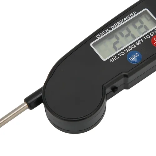 Vista 6 de Termómetro digital para carne, termómetro digital de alimentos con pantalla de retroiluminación encendido y apagado automático, termómetro