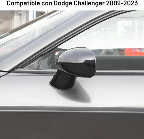 Vista 4 de Hoolcar Tapa para Espejo Retrovisor Lateral Compatible con Dodge Challenger 2009-2024 2025, Recortes de Espejo Retrovisor ABS, Accesorios Negro