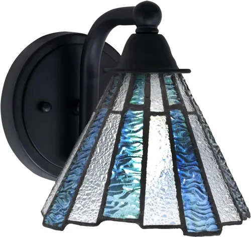 Vista 16 de Toltec Lighting Paramount - Aplique de pared de 1 luz, lámpara de pared para interiores, regulable, compatible con LED de base media, acabado