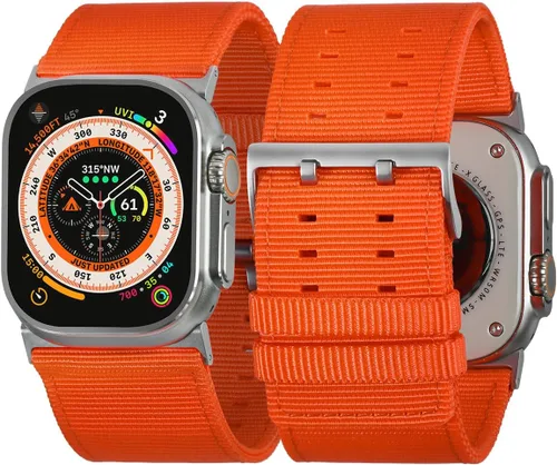 Vista 18 de Tefeca Correa Dual Series Compatible con Apple Watch Ultra 2/Ultra 49mm, Series 10 46mm, Series 9/8/7 45mm, SE2/SE/6/5/4 44mm