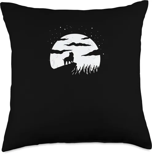 Vista 4 de American Bully Dog Breed Night Stroll for Dog Owner Throw Pillow