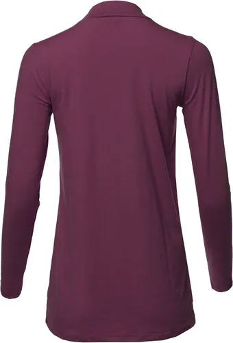 Vista 3 de Camisas básicas de algodón suave sólido de manga larga con cuello alto falso para mujer